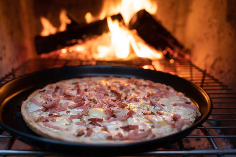 Authentic via 313 Detroit-style pizza fresh from the oven